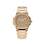 Patek Philippe Nautilus 7010/1R-012 Quartz Rose Gold Diamond Bezel