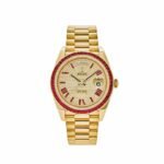 Rolex Day-Date 40 228398TRU Yellow Gold Roman Dial Ruby Bezel