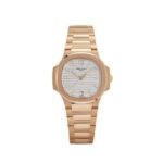 Patek Philippe Nautilus 7118/1R-001 'Ladies' Rose Gold Silvery Opaline Dial