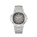 Patek Philippe Nautilus 7118/1200A-010 'Ladies' Stainless Steel Silver Dial Diamond Bezel