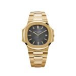 Patek Philippe Nautilus 3700/11J Vintage Yellow Gold Black Ribbed Dial