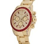 Rolex Daytona 126598TRU Yellow Gold Ruby Bezel Diamond Pave Dial - Image 4