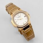 Patek Philippe Nautilus 7010R-011 'Ladies' Rose Gold Silvery Opaline Dial Diamond Bezel - Image 3