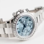 Rolex Daytona 116576TBR Platinum Ice Blue Arabic Dial Diamond Baguette Bezel - Image 3