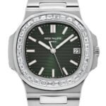 Patek Philippe Nautilus 5711/1300A Stainless Steel Green Dial Diamond Bezel - Image 2