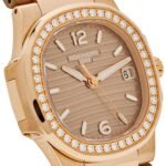 Patek Philippe Nautilus 7010R-012 'Ladies' Quartz Rose Gold Diamond Bezel - Image 2
