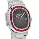 Patek Philippe Nautilus 5711/112P-001 Platinum Grey Dial Ruby Bezel - Image 3