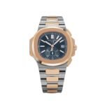 Patek Philippe Nautilus 5980/1AR-001 Chronograph Stainless Steel Rose Gold Blue Dial (2023)