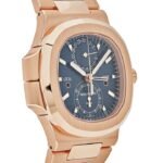 Patek Philippe Nautilus 5990/1R-001 Travel Time Chronograph Rose Gold Blue Dial (2025) - Image 3