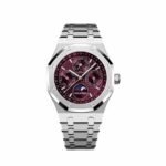Audemars Piguet Royal Oak Perpetual Calendar 26598BC.ZZ.1220BC.01 'Qatar Edition' White Gold Burgundy Dial Diamond Bezel (2024)
