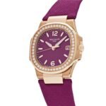 Patek Philippe Nautilus 7010R-013 'Ladies' Rose Gold Purple Dial Diamond Bezel (2026) - Image 4