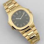 Patek Philippe Nautilus 3700/11 Vintage Yellow Gold Black Ribbed Dial (1983) - Image 2