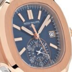Patek Philippe Nautilus 5980/1AR-001 Chronograph Stainless Steel Rose Gold Blue Dial (2023) - Image 2