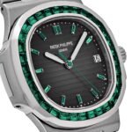 Patek Philippe Nautilus 5711/113P-001 Platinum Emeralds Black Dial - Image 2