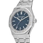 Audemars Piguet Royal Oak Selfwinding 15551ST.ZZ.1356ST.05 Blue Dial Diamond Bezel - Image 3
