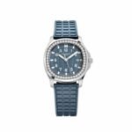 Patek Philippe Aquanaut Luce 5067A-025 'Ladies' Stainless Steel Misty Blue Dial Diamond Bezel