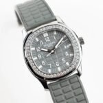 Patek Philippe Aquanaut Luce 5067A-018 'Ladies' Stainless Steel Gray Dial Diamond Bezel - Image 4