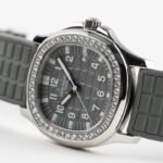 Patek Philippe Aquanaut Luce 5067A-018 'Ladies' Stainless Steel Gray Dial Diamond Bezel - Image 3