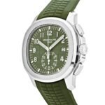 Patek Philippe Aquanaut 5968G-010 Chronograph White Gold Khaki Green Dial - Image 3